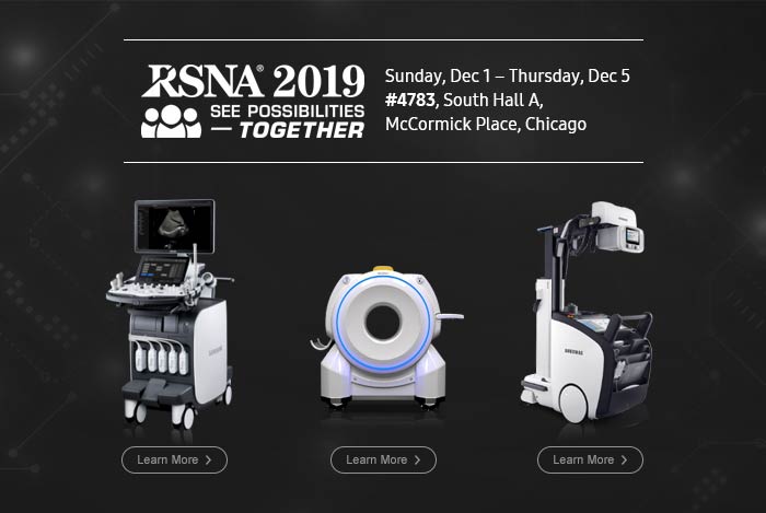 RSNA2019 SEE POSSIBILITIES TOGETHER, Sunday, Dec 1 – Thursday, Dec 5 #4783, South Hall A, McCormick Place, Chicago